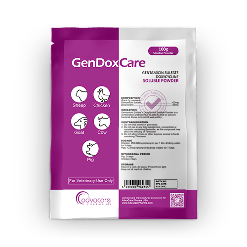 Gentamicine Sulfate + Doxycycline Poudre Soluble (1 sac)