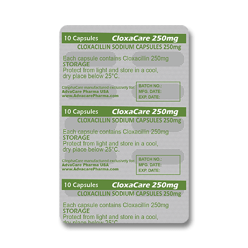 Cápsulas de Cloxacilina (blíster de 10 cápsulas)