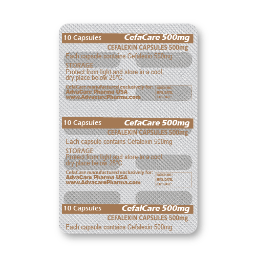 Cefalexin Capsules (blister of 10 capsules)