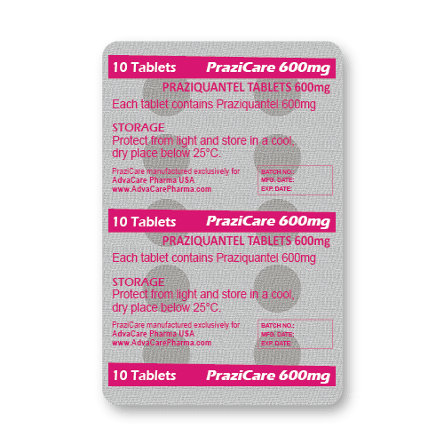 Praziquantel Tablets (blister of 10 tablets)