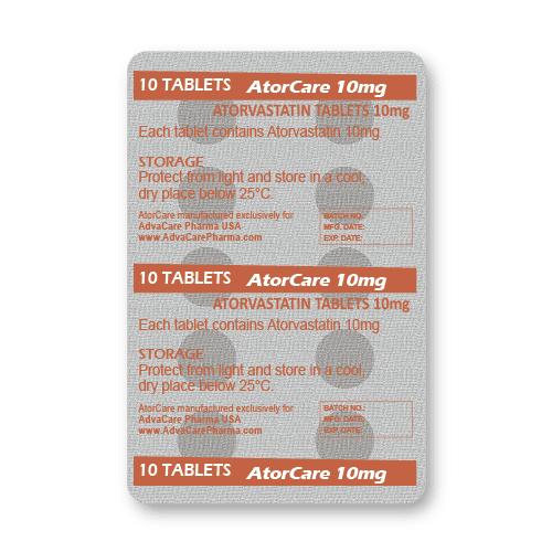 Atorvastatin Tablets (blister of 10 tablets)
