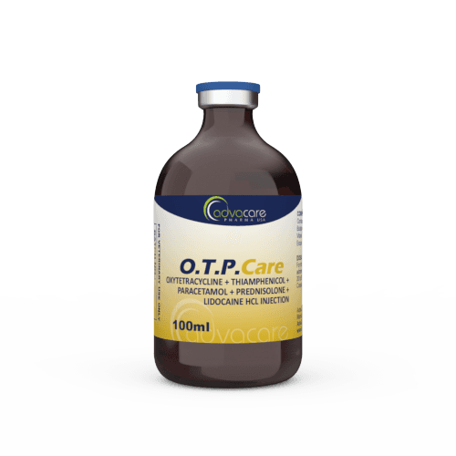 Inyección de Oxitetraciclina + Tiamfenicol + Paracetamol + Prednisolona + Lidocaína HCl (1 frasco)