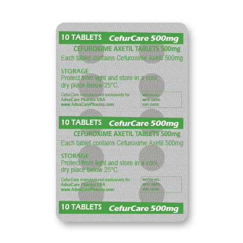 Cefuroxime Axetil Tablets (blister of 10 tablets)