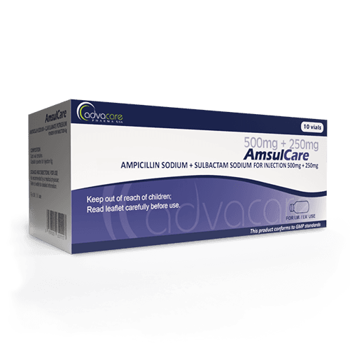 Ampicilline Sodique + Sulbactam Sodique pour Injection (boîte de 10 flacons)