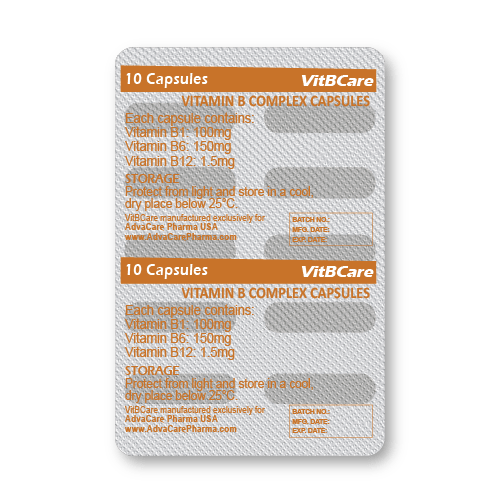 Complejo Vitamina B Cápsulas (ampolla de 10 cápsulas)