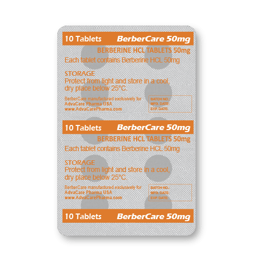 Berberine HCl Tablets (blister of 10 tablets)