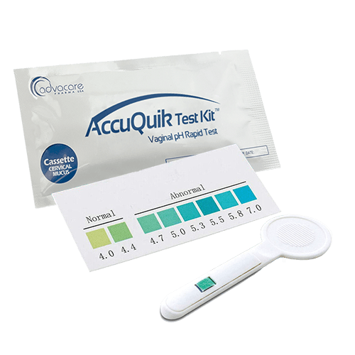 Vaginal pH Test Kit Chart with pouch and cassette