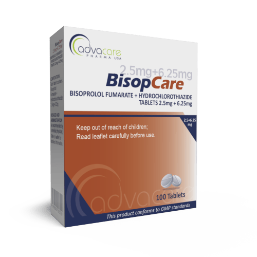 Bisoprolol Fumarate + Hydrochlorothiazide Comprimés (boîte de 100 comprimés)