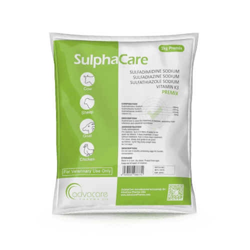 Premezcla de Sulfadimidina Sódica + Sulfadiazina Sódica + Sulfatiazol Sódico + Vitamina K3 (1 bolsa)
