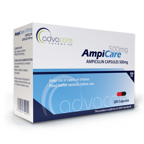 Ampicillin Capsules (box of 100 capsules)