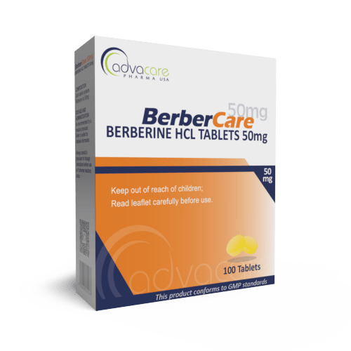 Berberine HCL Tablets (box of 100 tablets)