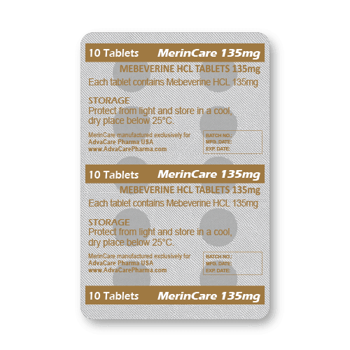 Comprimés de Mebeverine HCl (blister de 10 comprimés)