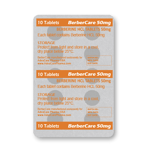 Comprimidos de Berberina HCl (blíster de 10 comprimidos)