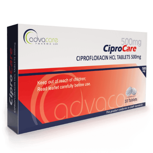 Comprimidos de Ciprofloxacina HCl (caja de 10 comprimidos)