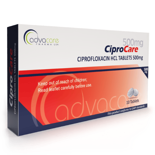 Comprimés de ciprofloxacine HCL  (boîte de 10 comprimés)