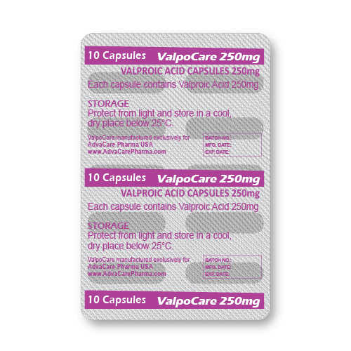 Capsules d'Acide Valproïque (blister de 10 capsules)