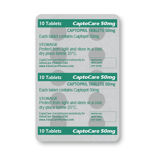 Captopril Tablet (blister of 10 tablets)