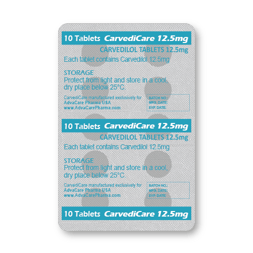 Comprimés de Carvédilol (blister de 10 comprimés)