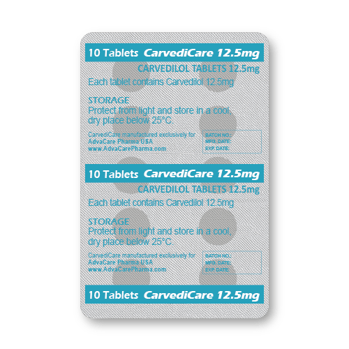 Comprimés de Carvédilol (blister de 10 comprimés)