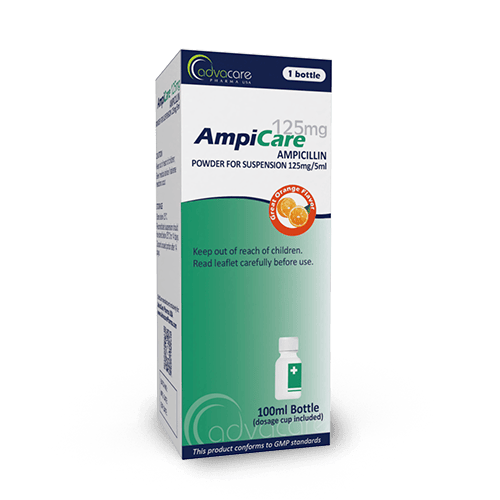 Ampicillin for Oral Suspension (box of 1 bottle)