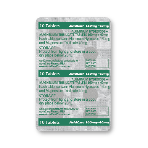 Hydroxyde d'Aluminium + Trisilicate de Magnésium Comprimés (plaquette de 10 comprimés)