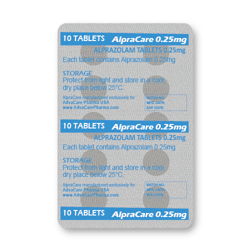 Comprimidos de Alprazolam (blíster de 10 comprimidos)