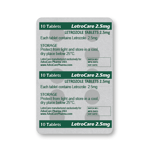 Comprimés de Letrozole (blister de 10 comprimés)
