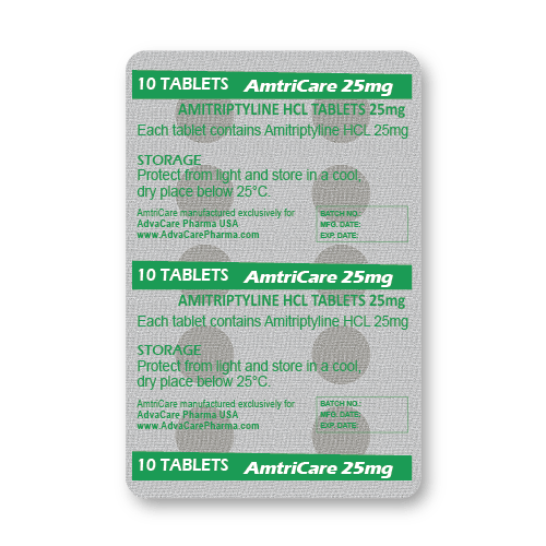 Amitriptyline HCL Tablets (blister of 10 tablets)