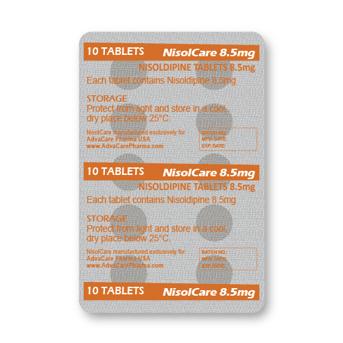 Comprimés de Nisoldipine (blister de 10 comprimés)