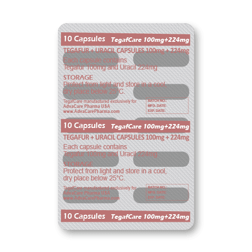 Capsules de Tegafur + Uracile (blister de 10 capsules)