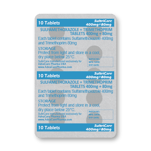 Comprimés de Sulfaméthoxazole + Trimetoprime (blister de 10 comprimés)