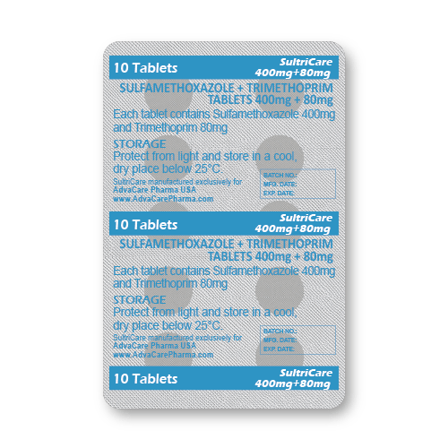 Comprimés de Sulfaméthoxazole + Trimetoprime (blister de 10 comprimés)