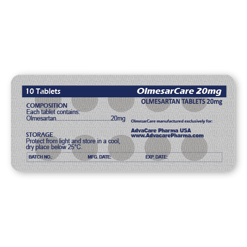 Comprimés d'Olmesartan (blister de 10 comprimés)