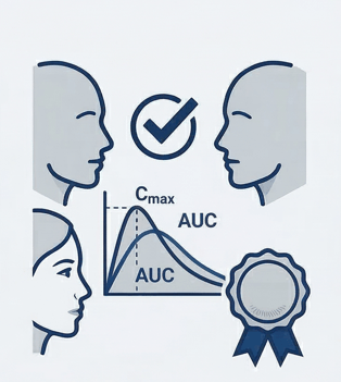 Dominio clínico con estudios de bioequivalencia (BE)