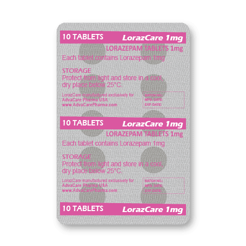 Comprimés de Lorazépam (blister de 10 comprimés)