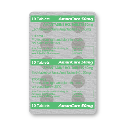 Amantadine HCL Tablets (blister of 10 tablets)