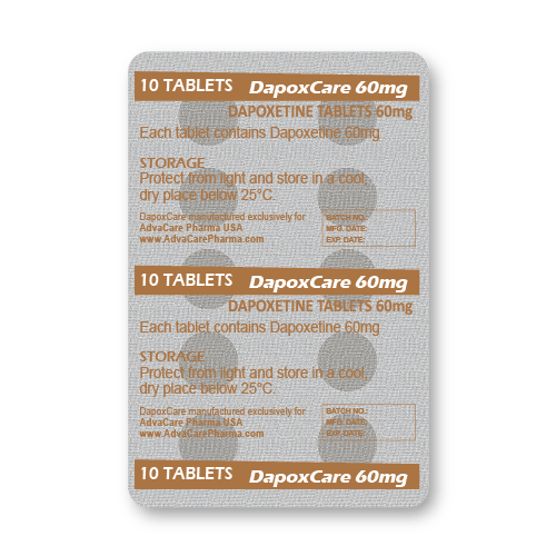 Comprimés de Dapoxetine (blister de 10 comprimés)