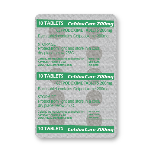 Cefpodoxime Tablets (blister of 10 tablets)