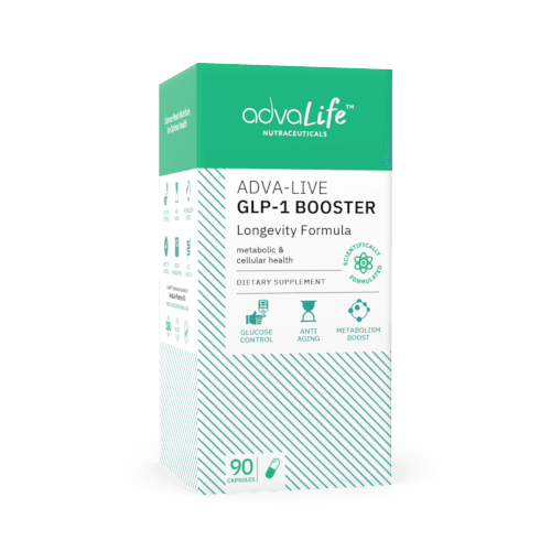 GLP-1 Booster Supplement for Longevity (box of bottle)