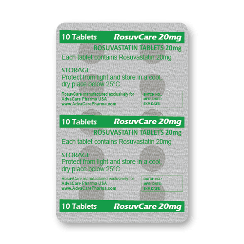 Comprimés de Rosuvastatine (blister de 10 comprimés)