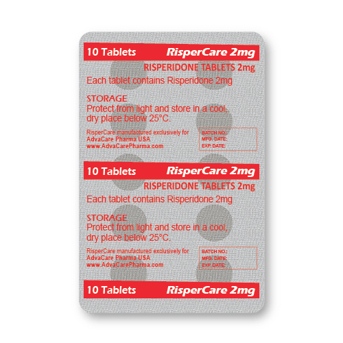 Comprimés de Risperidone (blister de 10 comprimés)
