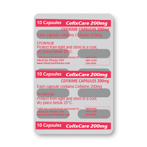 Cefixime Capsules (blister of 10 capsules)