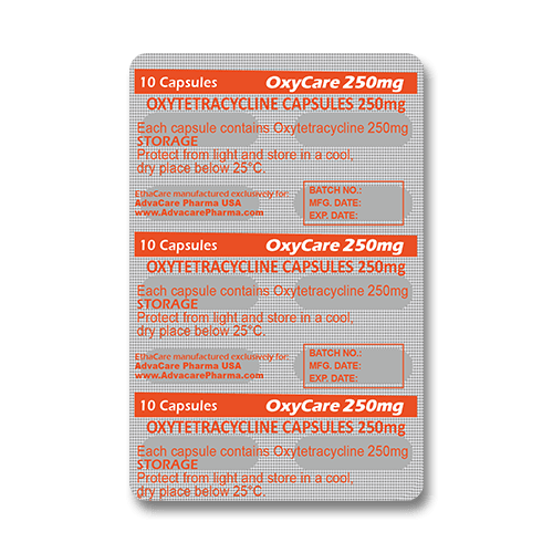 Capsules d'Oxytétracycline (blister de 10 capsules)