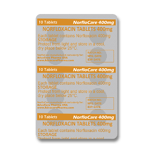 Norfloxacin Tablets (blister of 10 tablets)