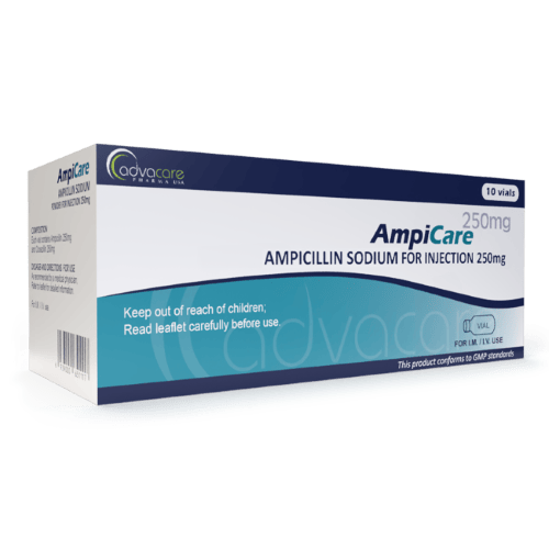 Ampicilina Sódica para Inyección (caja de 10 viales)