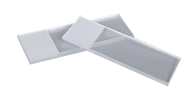 Coulisses en verre double dépoli