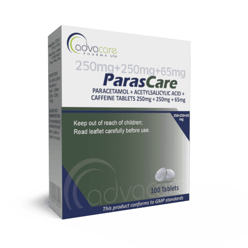 Comprimés de Paracétamol + Acide Acétylsalicylique + Caféine (boîte de 100 comprimés)