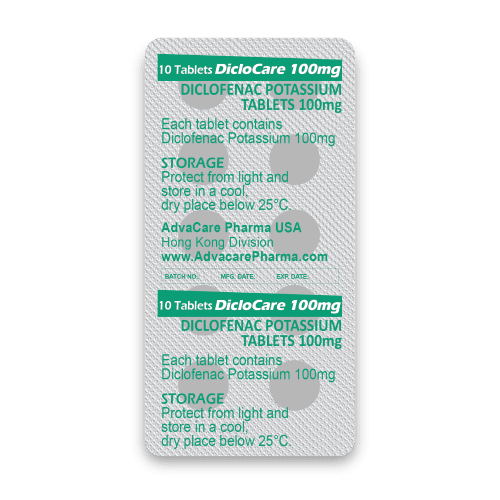 Comprimidos de Potasio de Diclofenaco (blíster de 10 comprimidos)