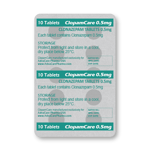Clonazepam Tablets (blister of 10 tablets)