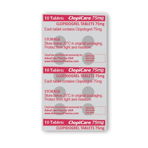 Comprimidos de Clopidogrel (blíster de 10 comprimidos)